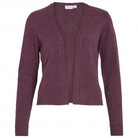 жилетка,дамски,пуловери,дамски,плетени,дрехи,vila,ril,short,cardigan,fig,dark,melange,(purple)