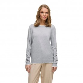 блуза,дамски,пуловери,дамски,плетени,дрехи,vila,ril,sweater,light,grey,melange,white,alyssum,(grey)