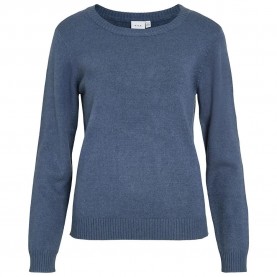 блуза,дамски,пуловери,дамски,плетени,дрехи,vila,ril,sweater,vintage,indigo,dark,melange,(blue)