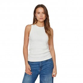 Тениска Vila Sola sleeveless T-shirt - White (Snow White) тениска,мъжки,тениски,дамски,тениски,vila,sola,sleeveless,t,shirt,white,(snow,white)