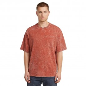 Тениска G-Star Acid Wash Boxy short sleeve T-shirt - Red (Acid Etruscan Red) тениска,мъжки,тениски,g,star,acid,wash,boxy,short,sleeve,t,shirt,red,(acid,etruscan,red)