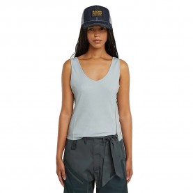 тениска,дамски,тениски,g,star,asymmetrical,zip,slim,sleeveless,t,shirt,grey,(plein,air)