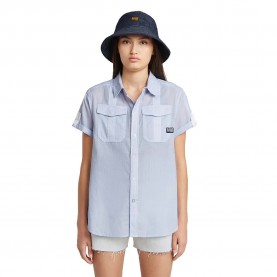 риза,с,къс,ръкав,дамски,блузи,дамски,ризи,g,star,button,through,short,sleeve,shirt,blue