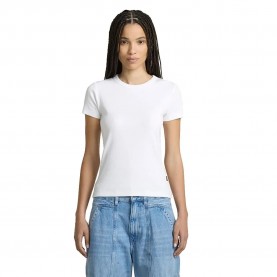 тениска,дамски,тениски,g,star,rib,slim,short,sleeve,t,shirt,white,(white)