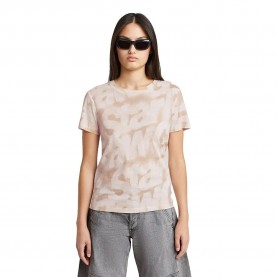 тениска,дамски,тениски,g,star,sprayed,letters,short,sleeve,t,shirt,beige,(liquid,pink,sprayed,letters)