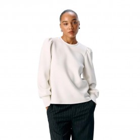 блуза,дамски,блузи,object,andrea,ballon,sweatshirt,white,sand,(white)