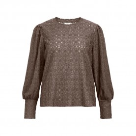 дамски,блузи,дамски,ризи,object,laila,long,sleeve,blouse,morel,(brown)