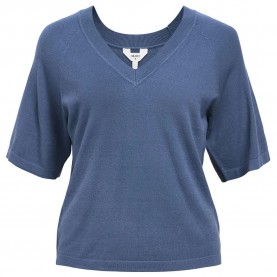 тениска,дамски,тениски,object,thess,short,sleeve,v,neck,t,shirt,blue,(dark,denim,melange)