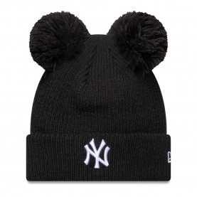 Шапка New era MLB Double Pom New York Yankees beanie - Black (Black) шапка,всички,шапки,new,era,mlb,double,pom,new,york,yankees,beanie,black,(black)