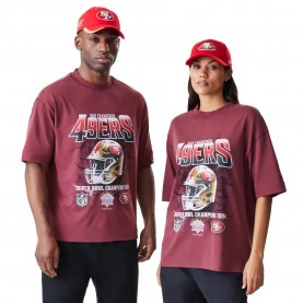 Тениска New era NFL Washed Boxy San Francisco 49Ers short sleeve T-shirt - Red (Dark Red) тениска,мъжки,тениски,new,era,nfl,washed,boxy,san,francisco,49ers,short,sleeve,t,shirt,red,(dark,red)