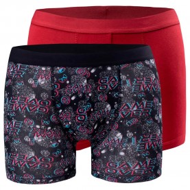 юношески,боксерки,детско,бельо,martes,essential,nicko,junior,boxers,2,units,red,black,(sundried,tomato,print,black)