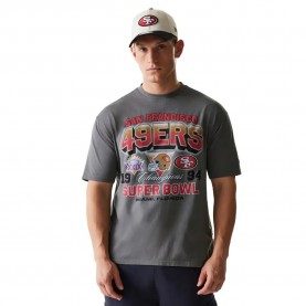Тениска New era NFL Washed Super Bowl Oversized San Francisco 49ERS short sleeve T-shirt - Grey (Grey) тениска,мъжки,тениски,new,era,nfl,washed,super,bowl,oversized,san,francisco,49ers,short,sleeve,t,shirt,grey,(grey)