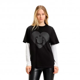 тениска,дамски,тениски,hugo,vintage,blue,short,sleeve,t,shirt,black,(black)