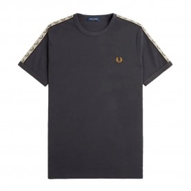 тениска,мъжки,тениски,fred,perry,contrast,tape,ringer,f,short,sleeve,t,shirt,black