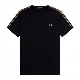 тениска,мъжки,тениски,fred,perry,contrast,tape,ringer,f,short,sleeve,t,shirt,black
