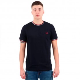 тениска,мъжки,тениски,fred,perry,twin,tipped,short,sleeve,t,shirt,blue