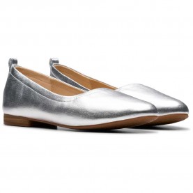 обувки,дамски,обувки,clarks,shoes,fawna,soft,ballet,pumps,silver,metallic,(silver)