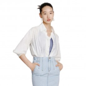 дамски,блузи,дамски,ризи,lily,airy,lantern,3,4,sleeve,shirt,white