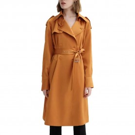 палто,дамски,якета,и,палта,lily,classic,solid,trench,coat,ginger,(brown)