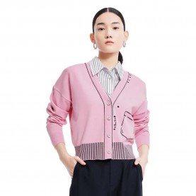 жилетка,дамски,пуловери,дамски,плетени,дрехи,lily,comic,sense,knit,cardigan,deep,pink,(pink)