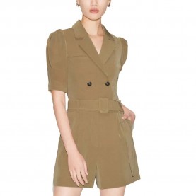 гащеризон,дамски,гащеризони,lily,cut,out,blazer,neck,jumpsuit,khaki,(green)