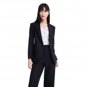сако,дамски,сака,lily,embroidered,blazer,black