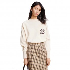блуза,дамски,пуловери,дамски,плетени,дрехи,lily,embroidered,knit,sweater,white