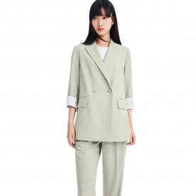 сако,дамски,сака,lily,fashionable,striped,blazer,green