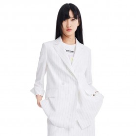 сако,дамски,сака,lily,fashionable,striped,blazer,white