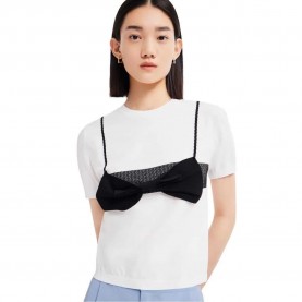 блуза,дамски,пуловери,дамски,плетени,дрехи,lily,playful,bow,knit,sweater,white
