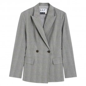 сако,дамски,сака,lily,retro,striped,blazer,light,gray,(grey)