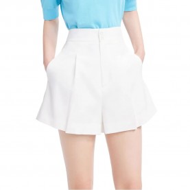 къси,панталони,дамски,панталони,lily,skinny,fit,wide,leg,casual,shorts,white