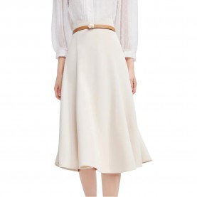 пола,дамски,поли,и,рокли,lily,temperament,solid,color,midi,skirt,apricot,(beige)