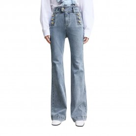 дънки,дамски,панталони,lily,vintage,flared,fit,jeans,denim,blue,(blue)