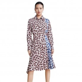 рокля,дамски,поли,и,рокли,lily,vintage,floral,long,sleeve,long,dress,navy,blue,(white)