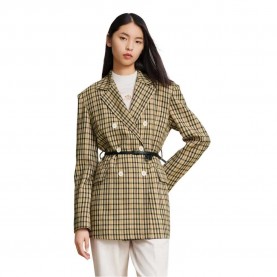 сако,дамски,сака,lily,vintage,plaid,blazer,camel,coffee,(brown)