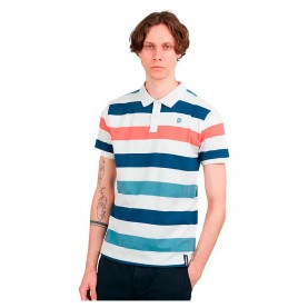 блуза,с,яка,мъжки,блузи,с,яка,fundango,1psae15,incognito,stripe,short,sleeve,polo,white,(coral)