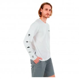 тениска,мъжки,тениски,fundango,essential,graphic,long,sleeve,t,shirt,white