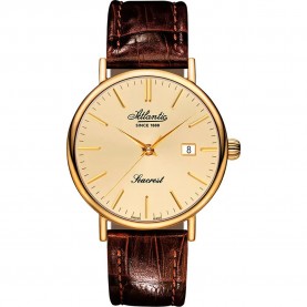 часовник,часовници,atlantic,50354.45.31,watch,brown,(champagne)