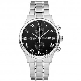 часовник,часовници,atlantic,64457.41.68,watch,silver,(black)