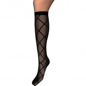 чорапи,дамски,чорапи,hugo,kh,chain,mono,pa,socks,black,(black)