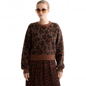 блуза,дамски,пуловери,дамски,плетени,дрехи,scotch,&,soda,fuzzy,sweater,brown,(peace,leopard)