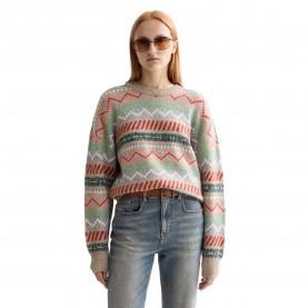 блуза,дамски,пуловери,дамски,плетени,дрехи,scotch,&,soda,fair,isle,relaxed,fit,sweater,tannin,melange