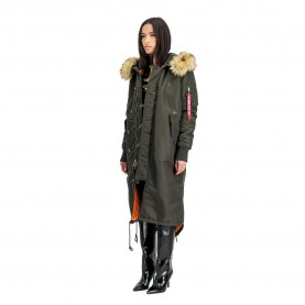 яке,дамски,якета,и,палта,alpha,industries,long,fishtail,jacket,black,olive,(green)