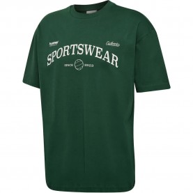 тениска,мъжки,тениски,hummel,loose,club,sportswear,short,sleeve,t,shirt,dark,green,(green)