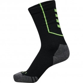 чорапи,дамски,чорапи,hummel,pro,training,short,socks,black,green,gecko,(black)