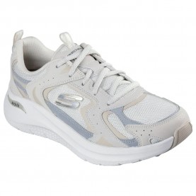 Маратонки Skechers Arch Fit 2.0 trainers - White (Natural Leather / Mesh / Gray Trim) маратонки,мъжки,маратонки,дамски,маратонки,skechers,arch,fit,2.0,trainers,white,(natural,leather,mesh,gray,trim)