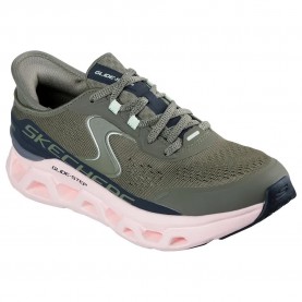 маратонки,дамски,маратонки,skechers,glide,step,atlus,trainers,green,(olive,synthetic,mesh,pink,trim)