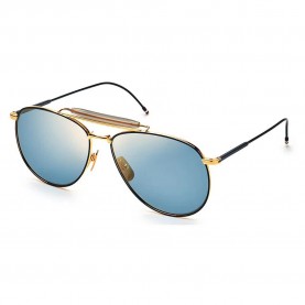 слънчеви,очила,слънчеви,очила,thom,browne,tb015ltdnvy62,sunglasses,black,(golden)