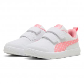 маратонки,детски,маратонки,puma,courtflex,v3,dotty,v,ps,trainers,white,pinkscape,silver,mist,(white)